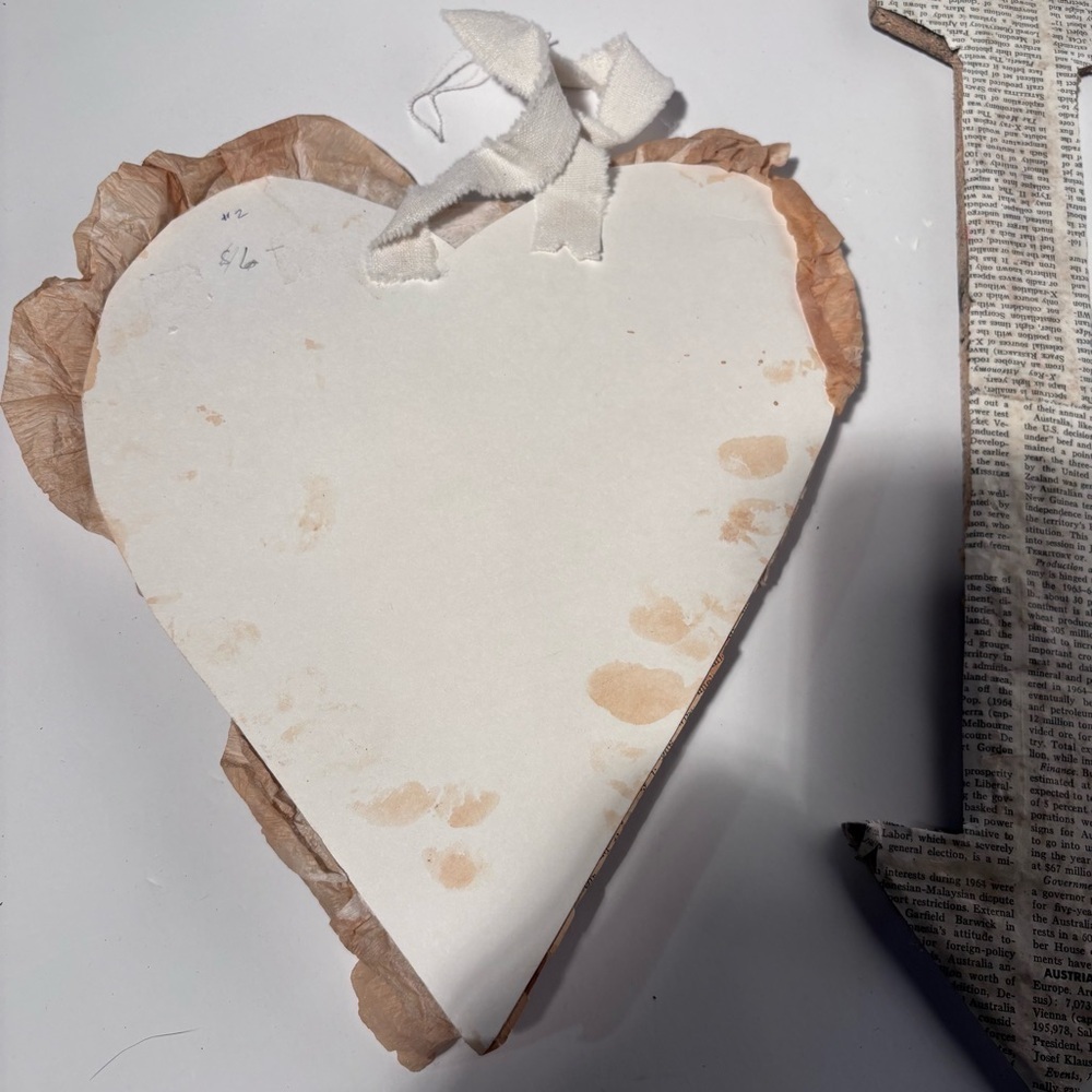 Set Of Handmade Valentines Decor Heart Plus Arrows Shabby Chic - Picture 4 of 6